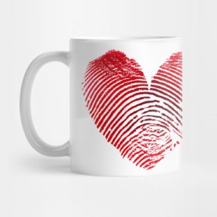 Fingerprint Heart Mug